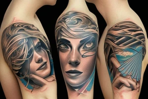 Sun and ocean tattoo idea
