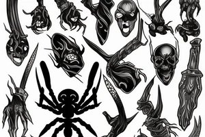 Spider dagger tattoo idea