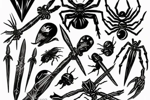 Spider dagger tattoo idea