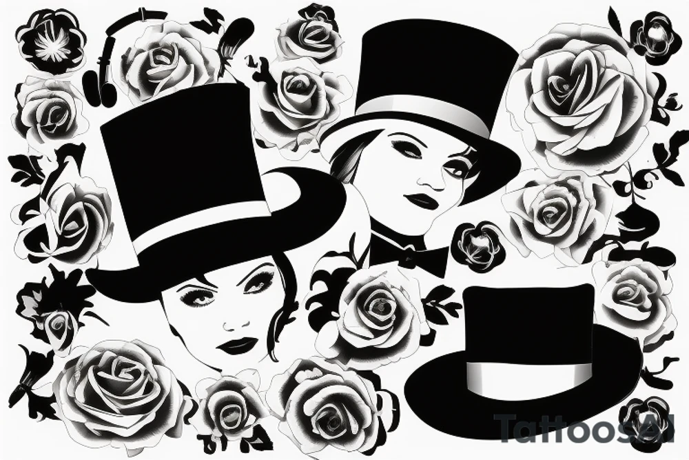 Mom , top hat tattoo idea