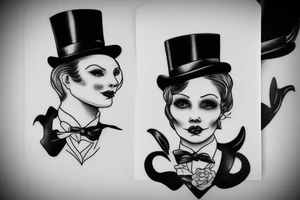 Mom , top hat tattoo idea