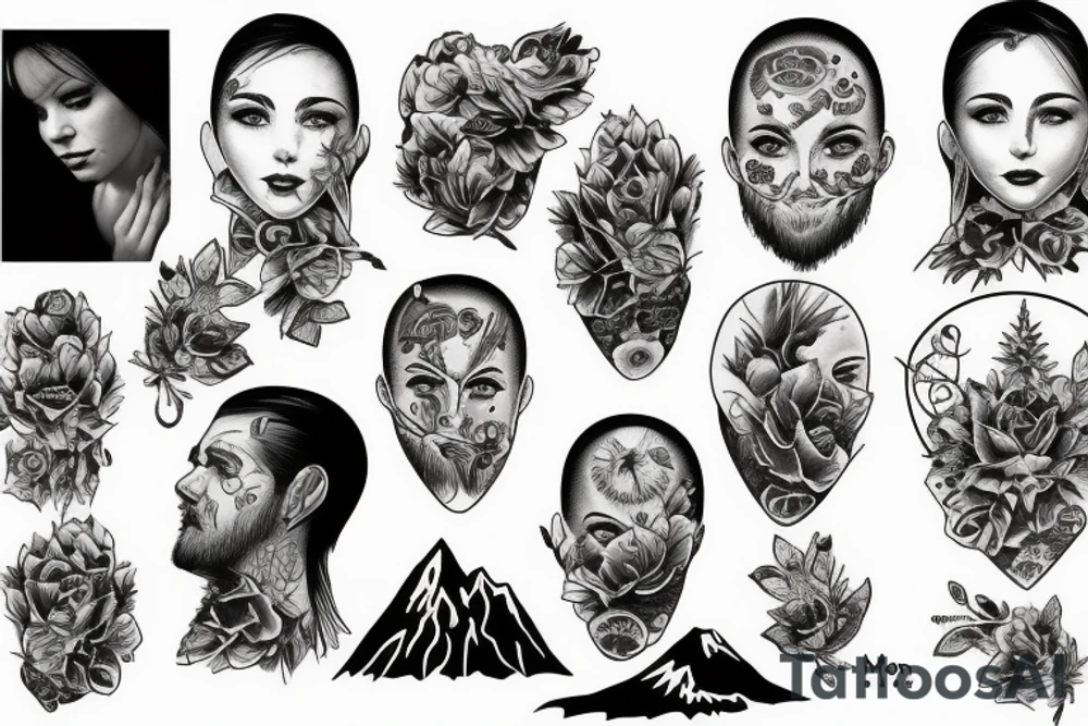 Mom , mountain tattoo idea