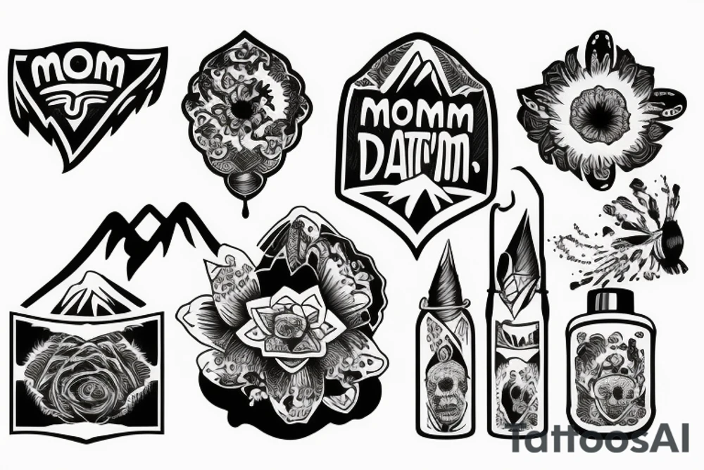 Mom , mountain tattoo idea