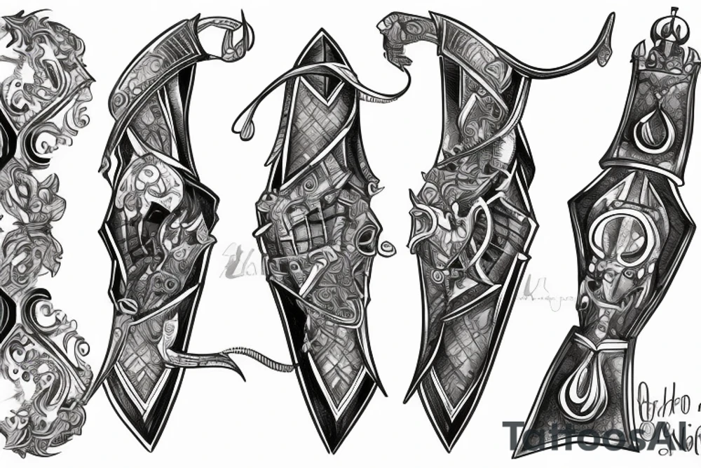 combination of 3 words "twins" "knights" "amoroso" tattoo idea