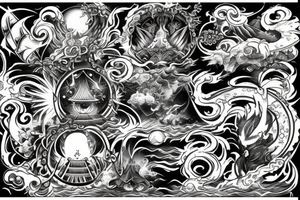 Number 17 in a fantasy art style tattoo idea