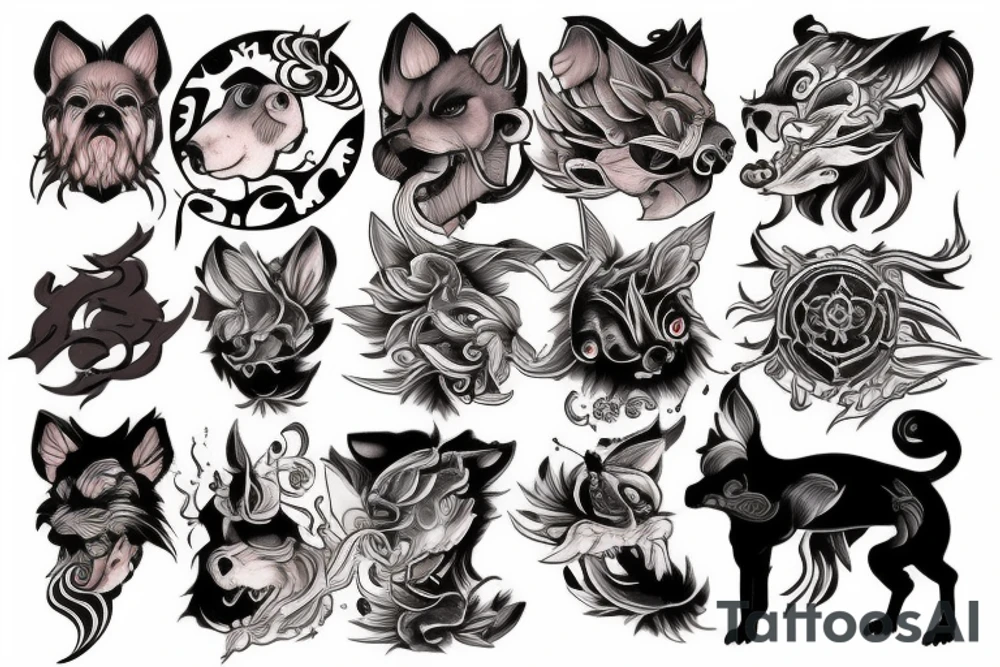 Fu dog tattoo idea