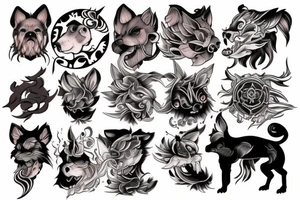 Fu dog tattoo idea