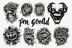 words that say "Pain is good" tattoo idea