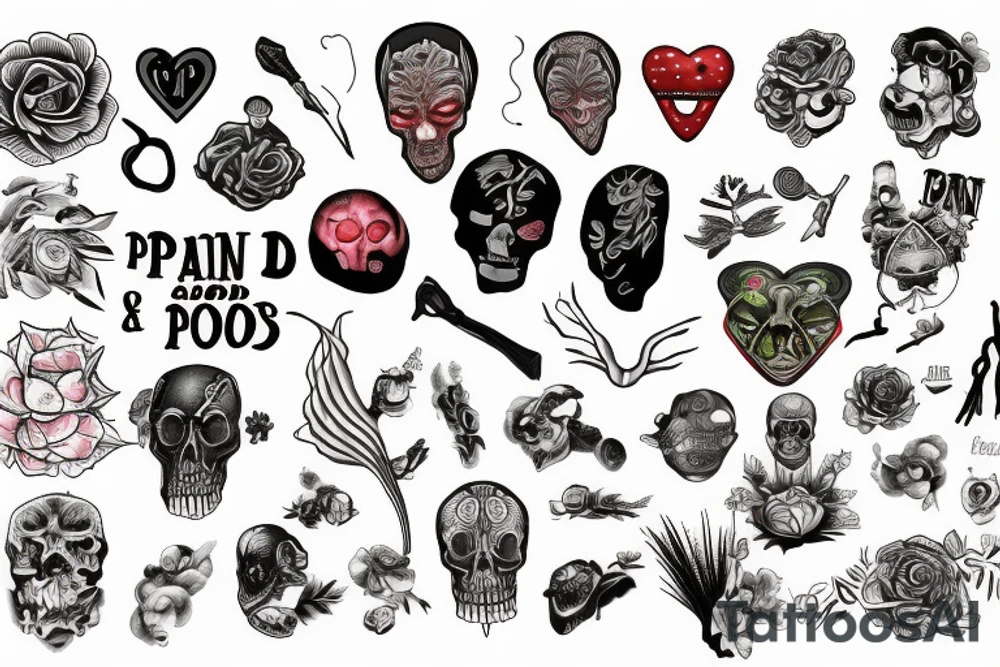 words that say "Pain is good" tattoo idea