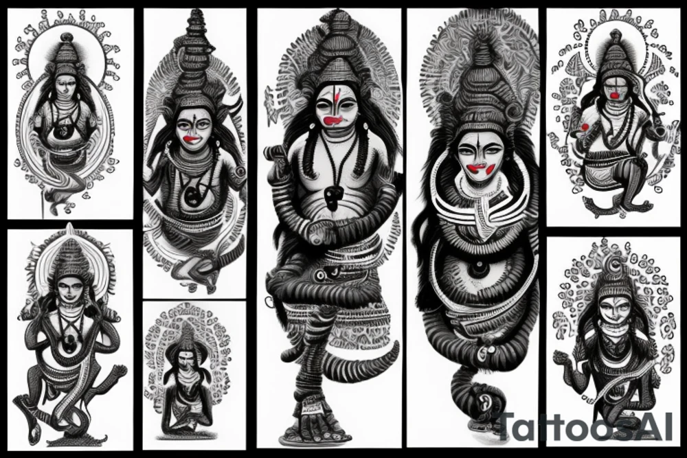 om namah shivay in devnagri with trishul using filmmaking elements tattoo idea