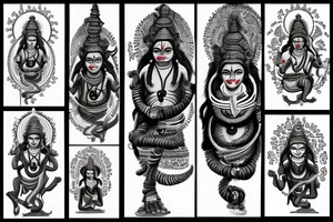 om namah shivay in devnagri with trishul using filmmaking elements tattoo idea