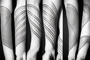 Minimalist, thin lines, triangles circles and square. tattoo idea