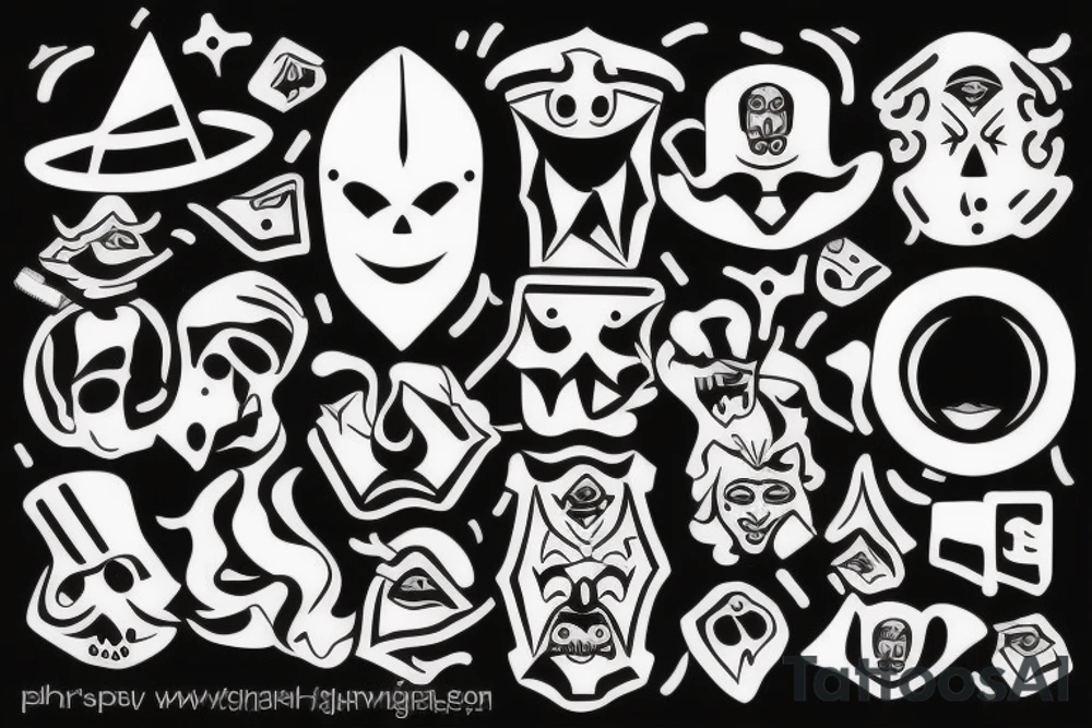 Ghost smoking a cigar tattoo idea