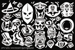 Ghost smoking a cigar tattoo idea