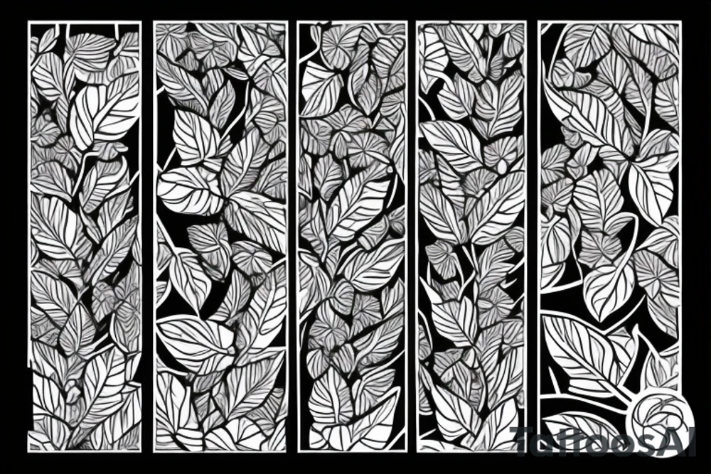 Ivy running the length of the back along the soine to the shoulders, leaves partially dig into the skin. tattoo idea