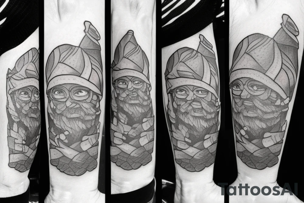 Mine, stone, gnome, shovel tattoo idea