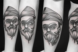 Mine, stone, gnome, shovel tattoo idea