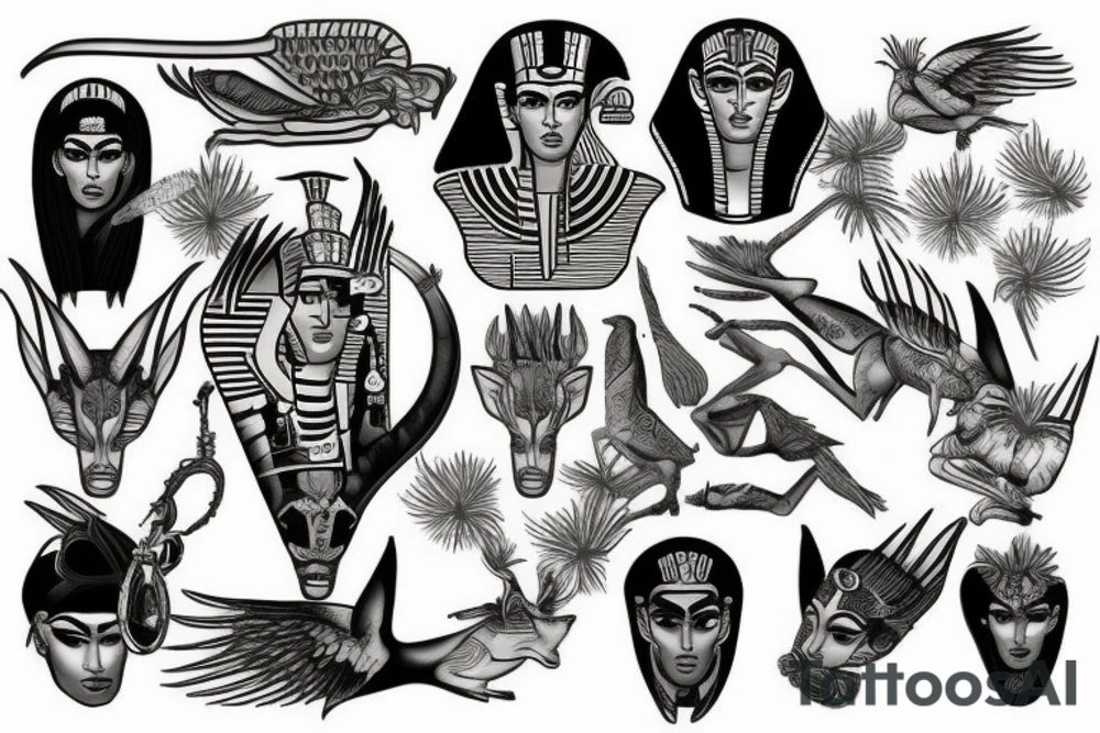 pharaoh tattoo idea