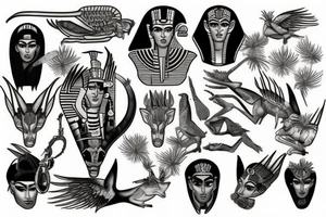 pharaoh tattoo idea