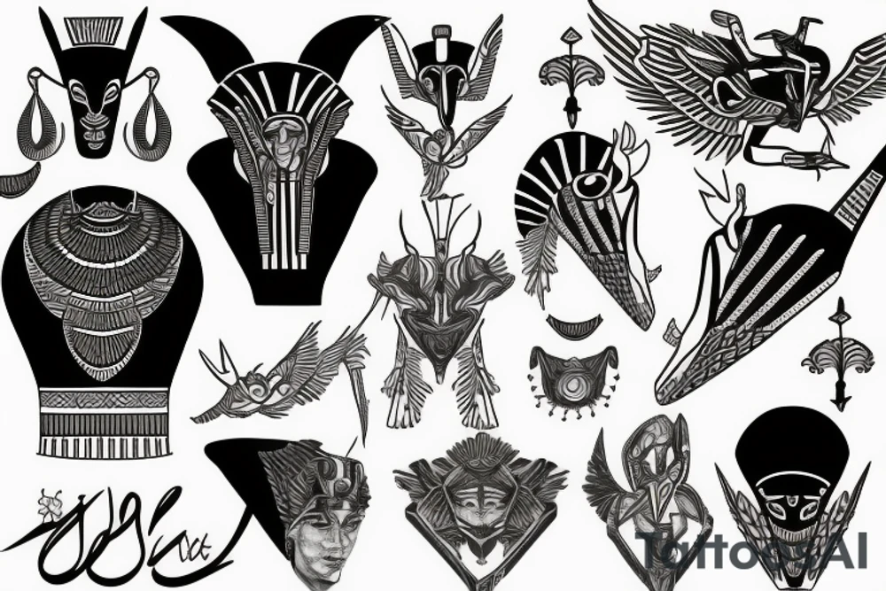 pharaoh tattoo idea