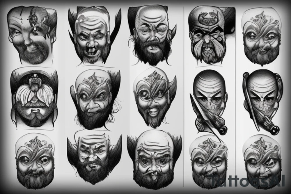 Dwarf, rock and stone tattoo idea