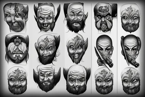 Dwarf, rock and stone tattoo idea