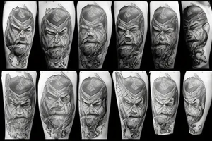 Dwarf, rock and stone tattoo idea