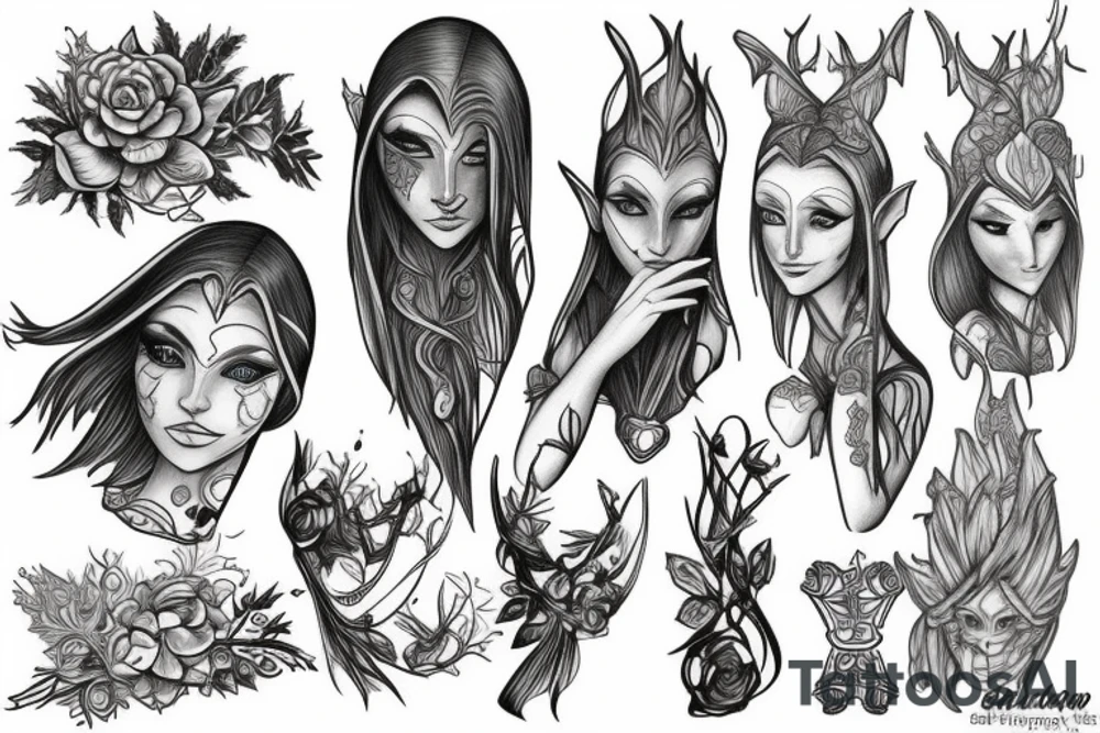 Wood elf tattoo idea
