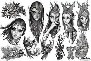 Wood elf tattoo idea