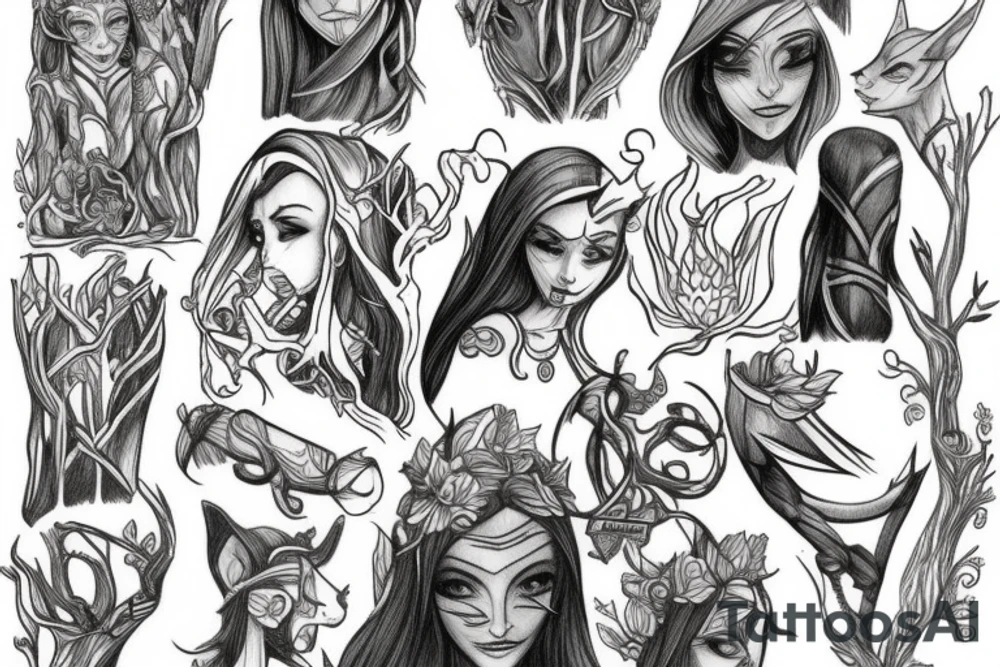 Wood elf tattoo idea