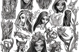 Wood elf tattoo idea