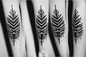 nature ratio pine tree tattoo idea