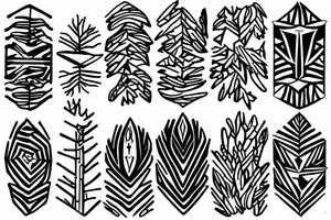 nature ratio pine tree tattoo idea