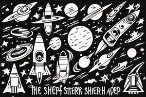 the
the name shepherd with a space theme tattoo idea