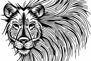Lion wolf Cheetah tattoo idea