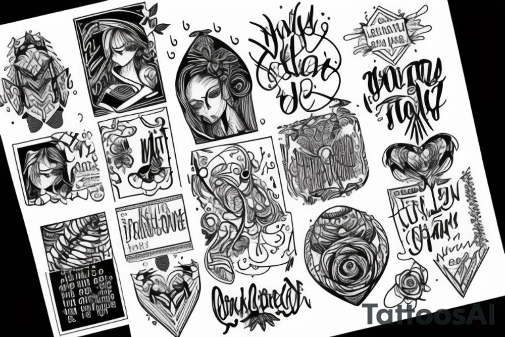 rainy with some quotes tattoo idea