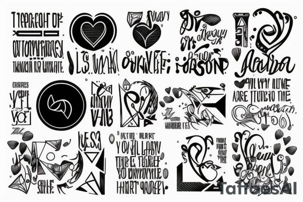 rainy with some quotes tattoo idea