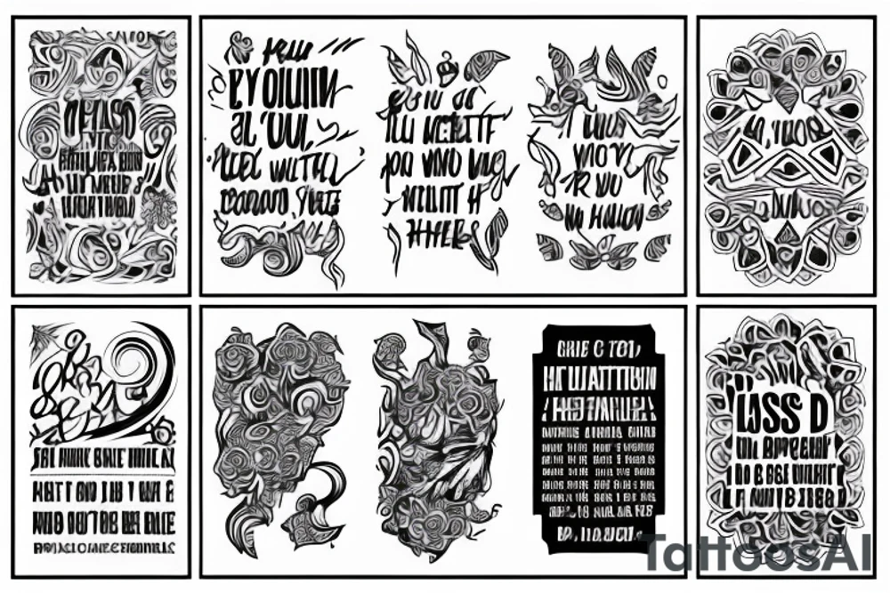 rain with some quotes tattoo idea