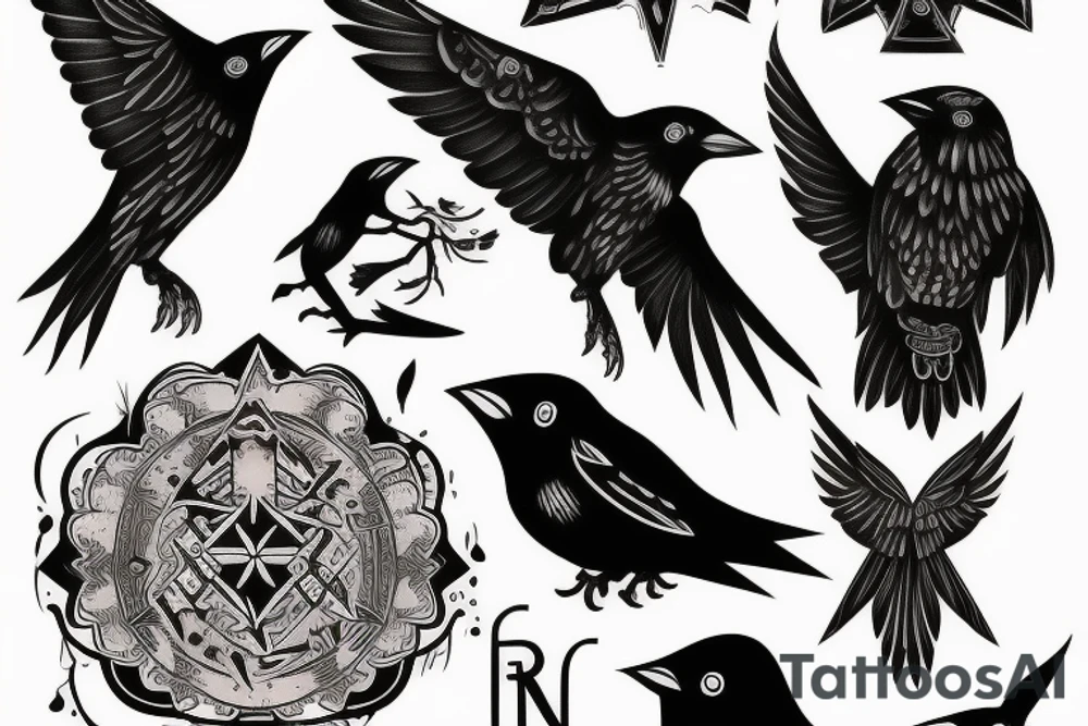 Huginn and Muninn forearm Tattoo Ideas tattoo idea