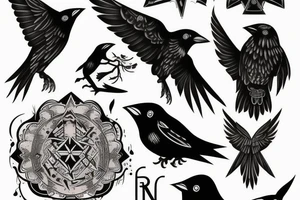 Huginn and Muninn forearm Tattoo Ideas tattoo idea