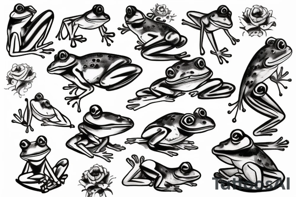 girl frog tattoo idea