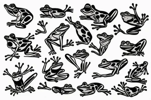 girl frog tattoo idea