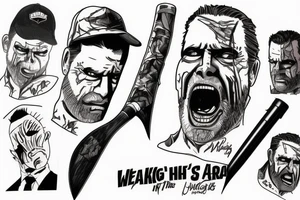 Negan's bat from the walking dead tattoo idea