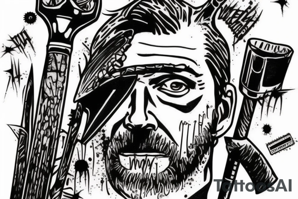 Negan's bat from the walking dead tattoo idea
