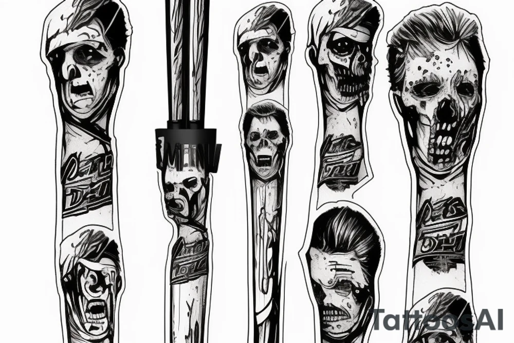 baseball bat from the walking dead tattoo idea