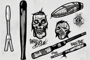 baseball bat from the walking dead tattoo idea