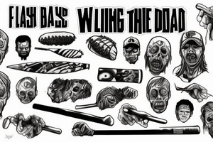 baseball bat, the walking dead tattoo idea
