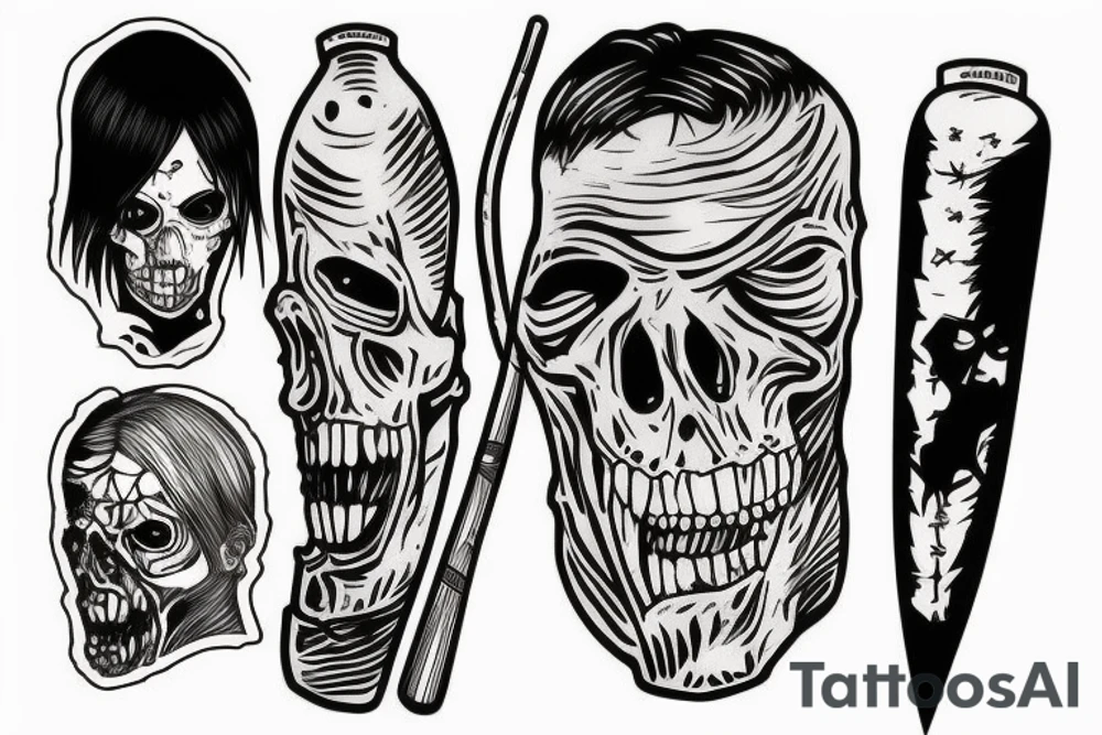 baseball bat, the walking dead tattoo idea