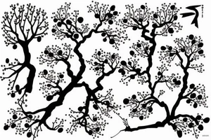 Cherry blooms tree tattoo idea
