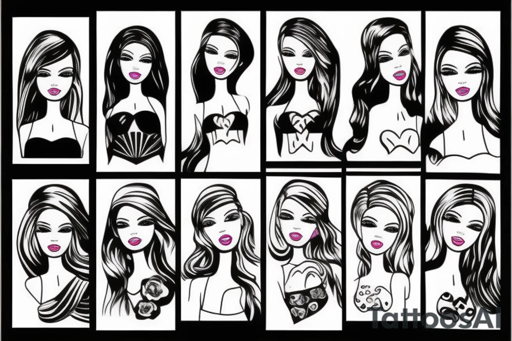barbie doll tattoo idea
